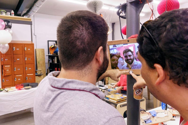 Photo booth at Moonlighter Makerspace